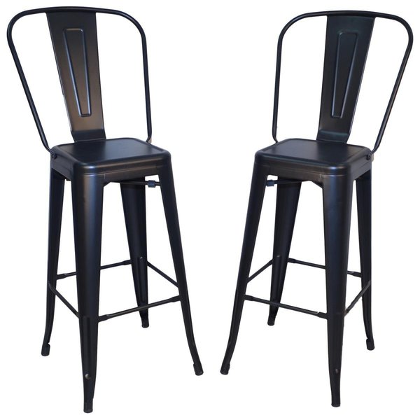 Carolina Cottage Carolina Cottage TH-1001-30F BLK 30 in. Adeline Barstool - Black TH-1001-30F BLK